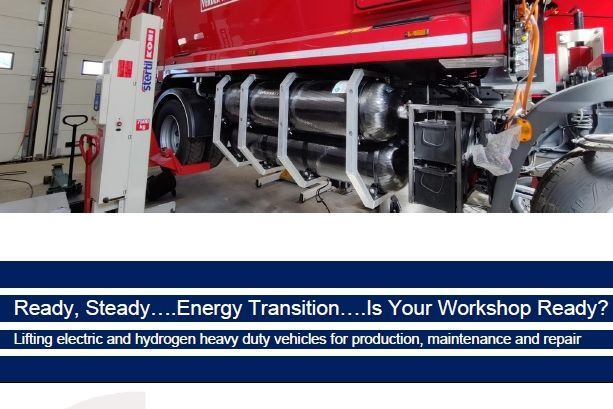 Maintaining electric and hydrogen heavy duty vehicles with Stertil-Koni vehicle lifts