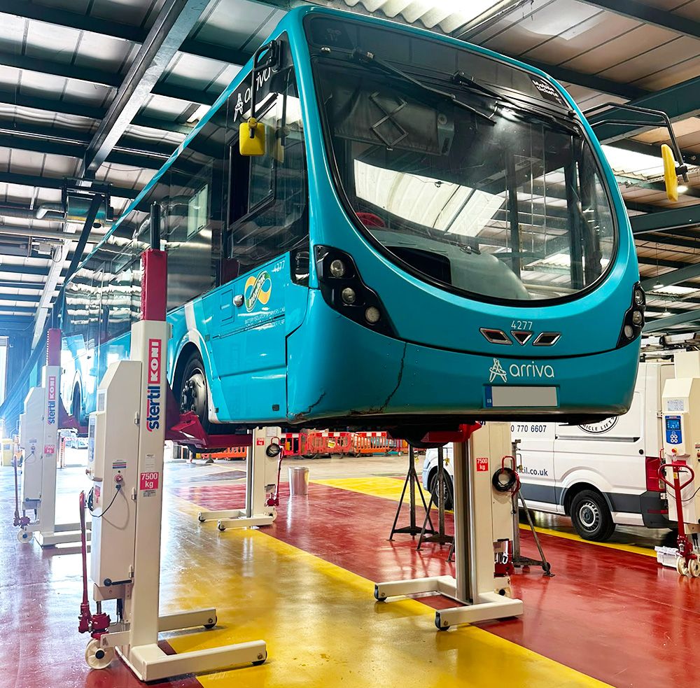 Stertil-Koni bus and coach lift at Arriva depot