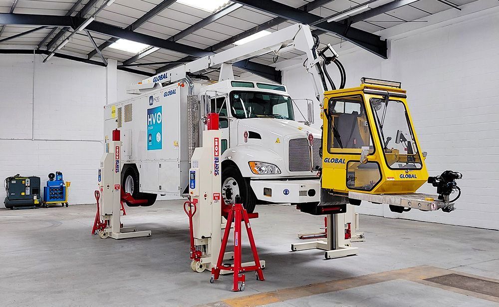 Stertil-Koni mobile column vehicle lifts for GSE maintenance